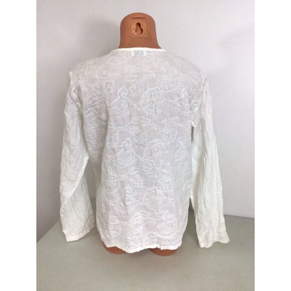 Heaven Shirt Embroidered Blouse Womens Medium - Picture 4 of 8